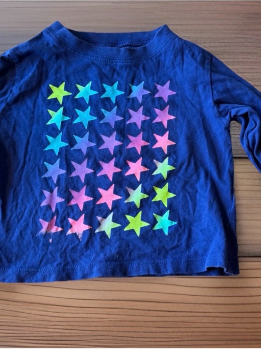 J. Crew Girls' Navy Star Print Long Sleeve Tee